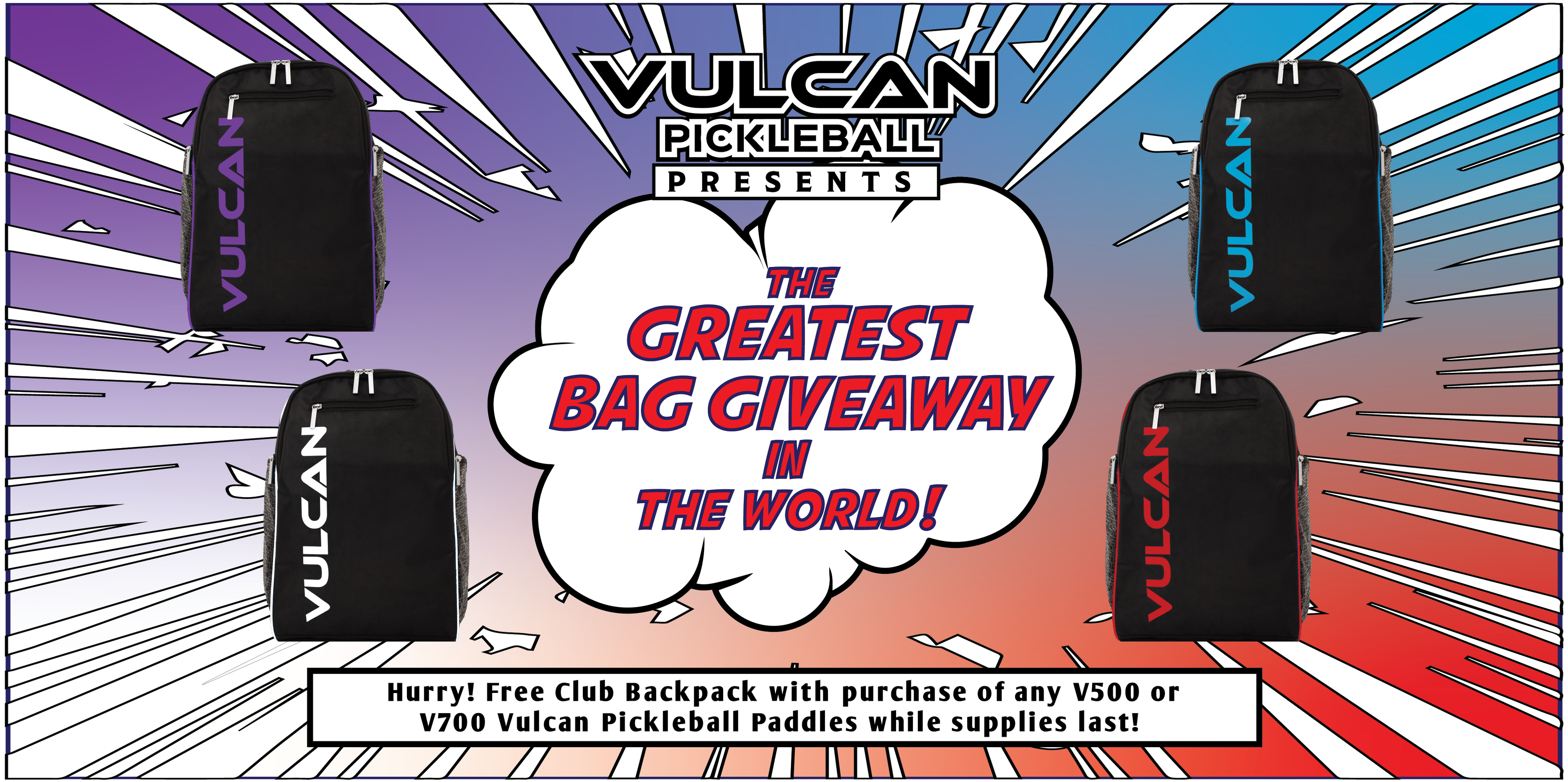 Vulcan Backpack Giveaway | Vulcan Pickleball
