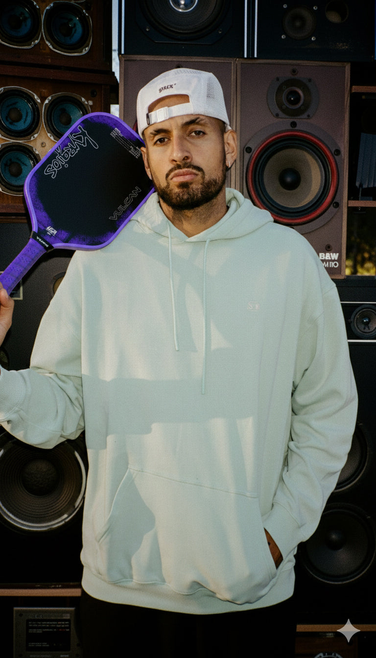 Nick Kyrgios with the Elongated