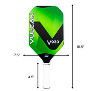 Vulcan V930 13mm Pickleball Paddle - measurements